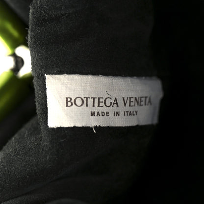 Bottega Veneta Metallic Crushed Calfskin The Mini Pouch Chlorophyll