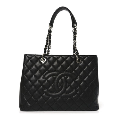 Chanel Caviar Quilted Grand Shopping Tote GST Black