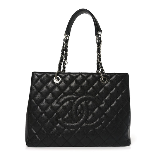 Chanel Caviar Quilted Grand Shopping Tote GST Black