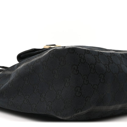 Gucci Monogram Abbey D Ring Tote Black