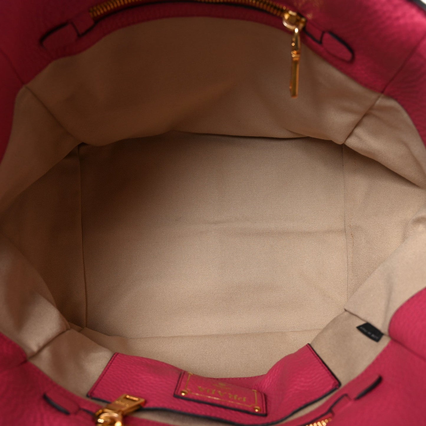 Prada Vitello Daino Shopping Tote Peonia