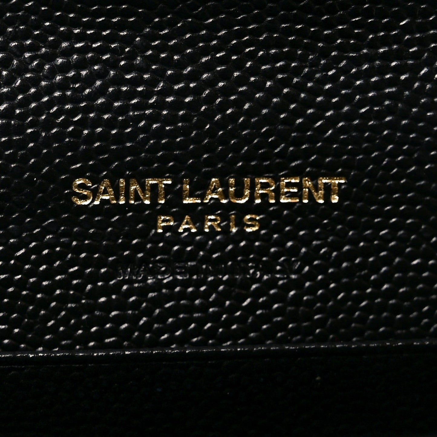 Saint Laurent Grain De Poudre Matelasse Chevron Small Monogram Envelope Wallet Black