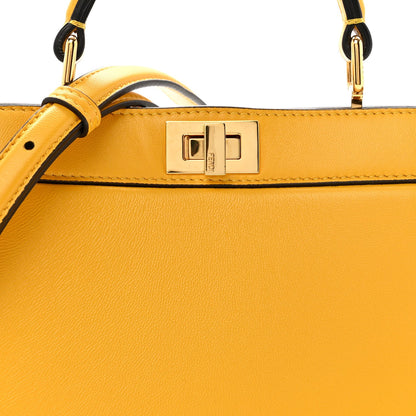 Fendi Shiny Nappa Petite Peekaboo I SEE U Satchel Mimosa