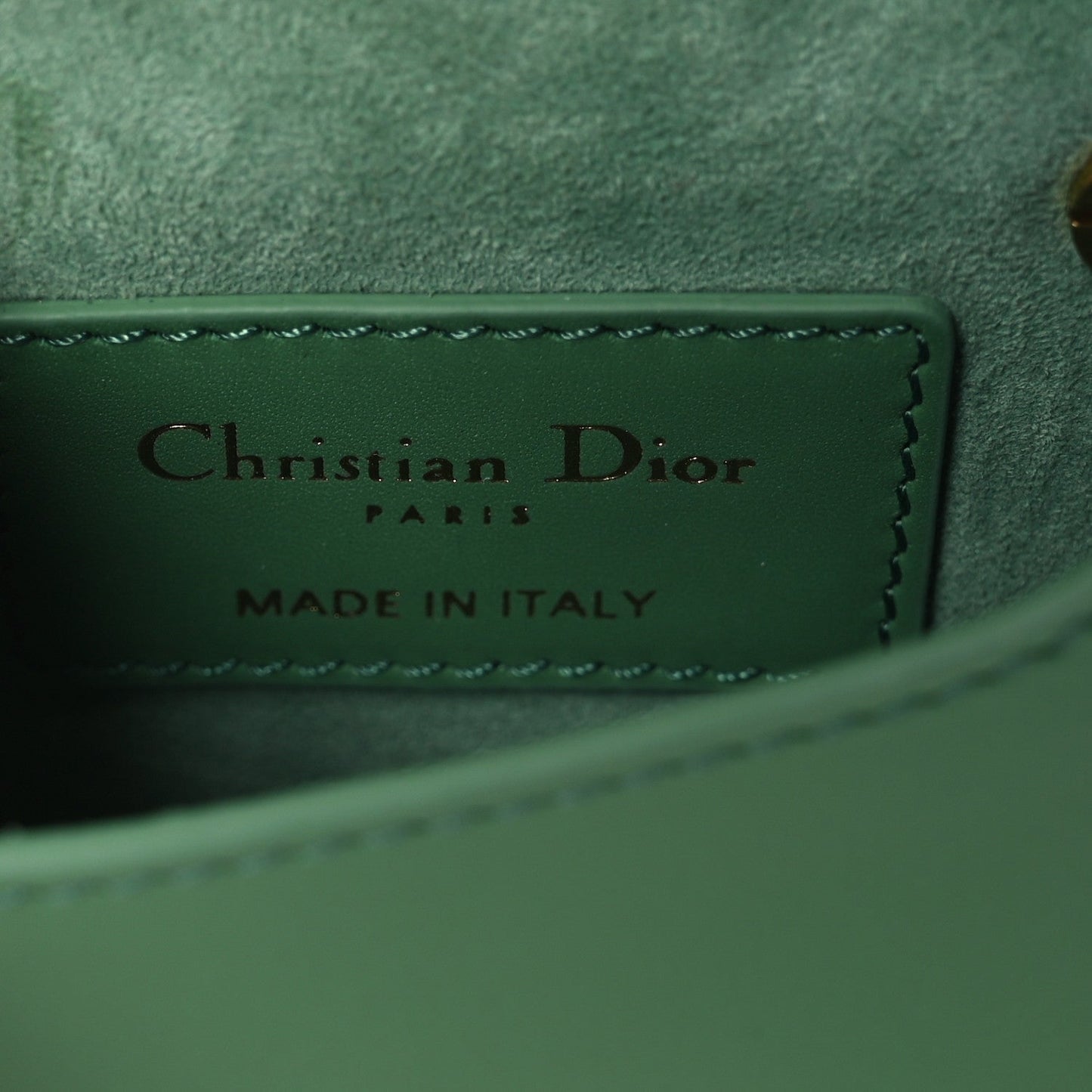 Christian Dior Box Calfskin Micro Bobby Bag Sage Green