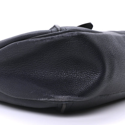 Chloe Grained Lambskin Calfskin Medium Lexa Shoulder Bag Navy