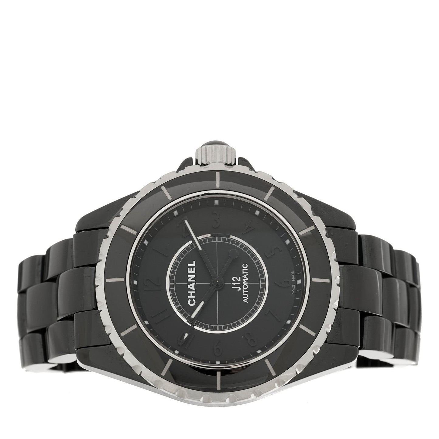 Chanel Stainless Steel Ceramic 38mm J12 Phantom Automatic Watch Black