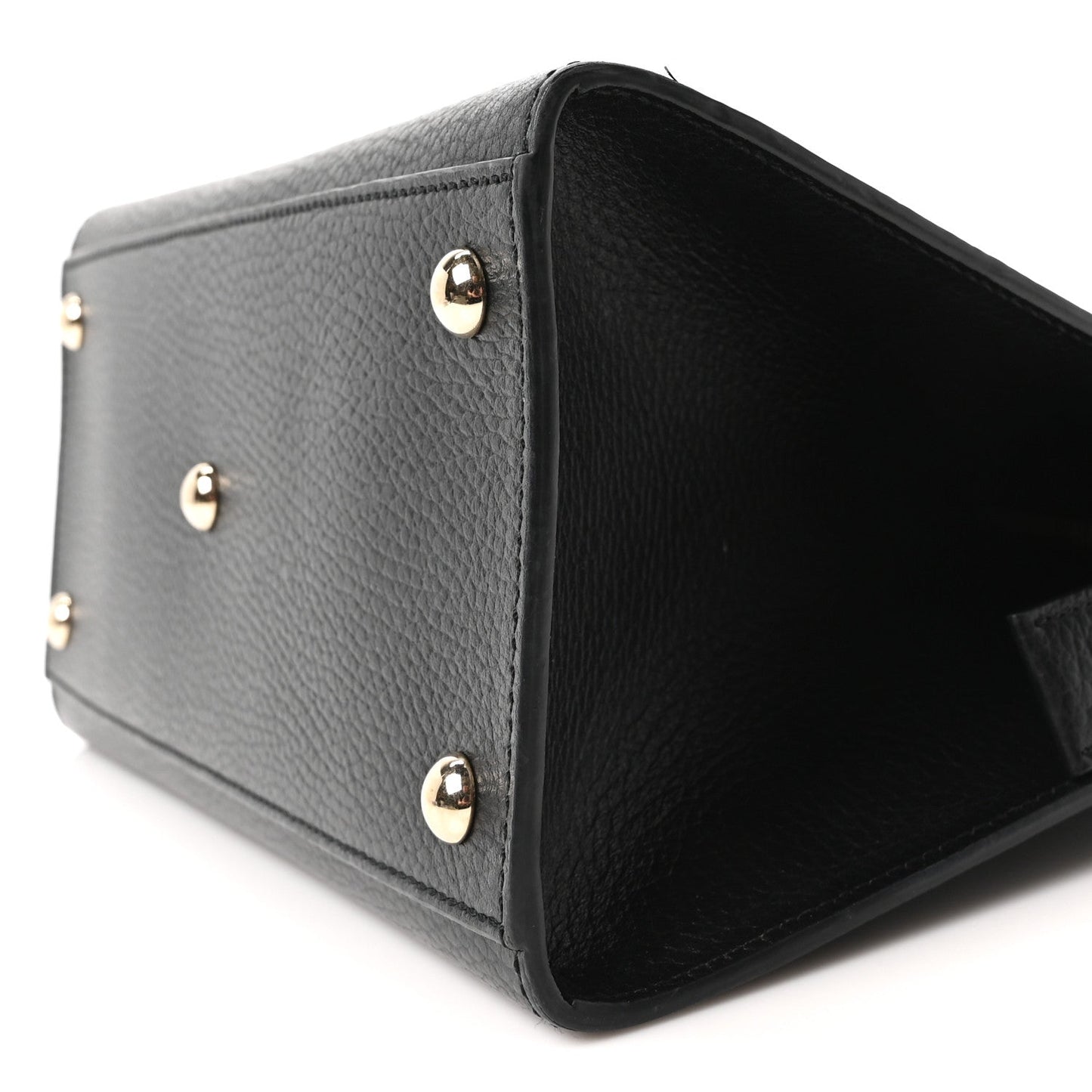 Gucci Dollar Calfskin Medium Soho Top Handle Satchel Black
