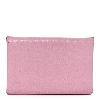 Hermes Chevre Mysore Calvi Card Case Mauve Sylvestre