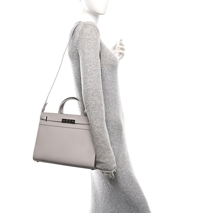 Saint Laurent Calfskin Small Manhattan Shopper Tote Granite