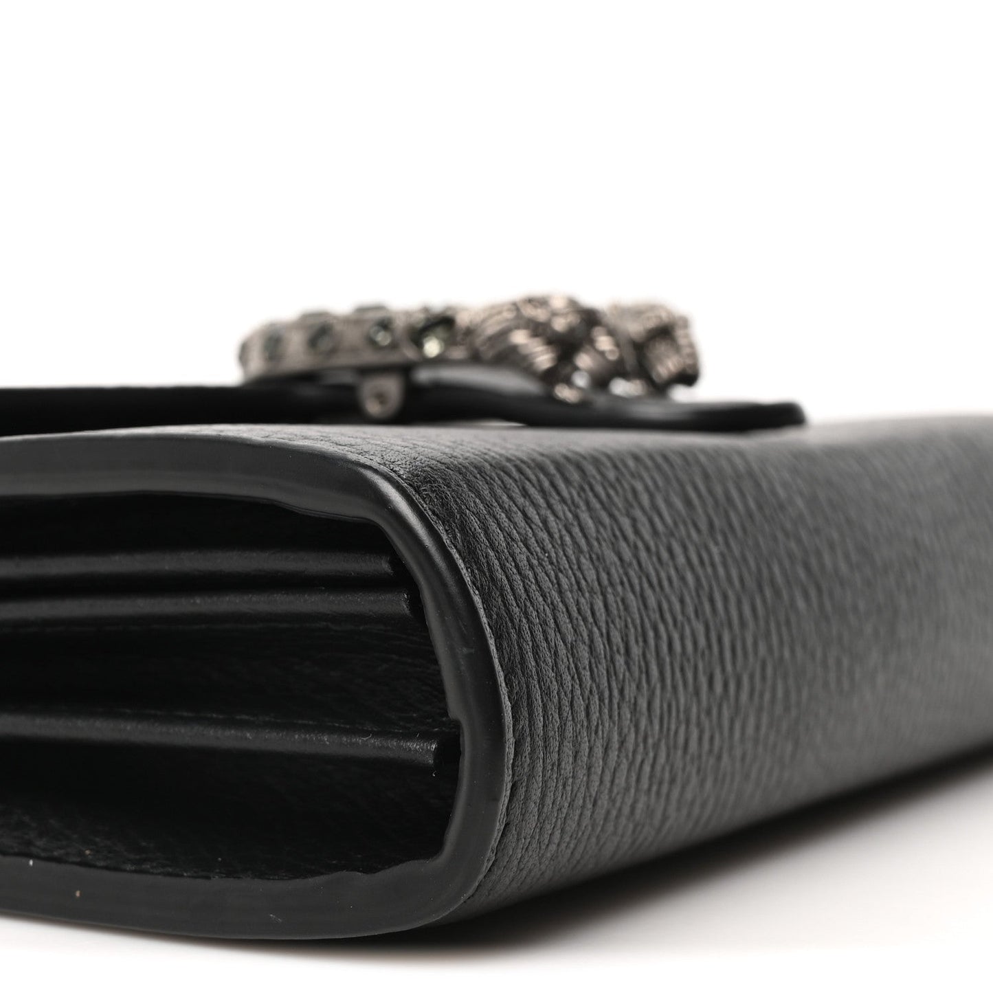 Gucci Calfskin Mini Dionysus Chain Wallet Black