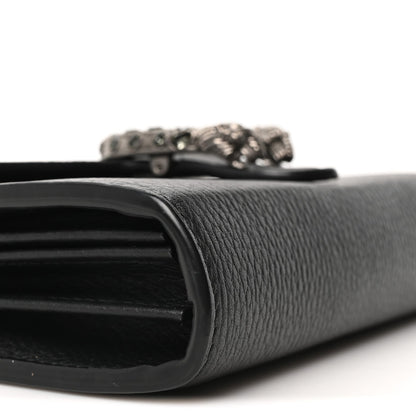Gucci Calfskin Mini Dionysus Chain Wallet Black