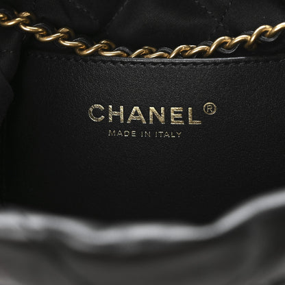 Chanel Shiny Calfskin Quilted Mini Chanel 22 Black
