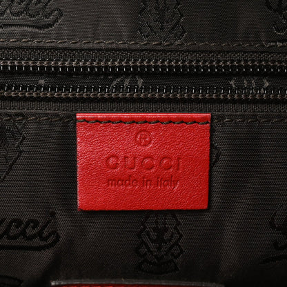 Gucci Guccissima Large Zippered Shopping Tote Red