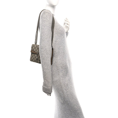 Gucci GG Supreme Monogram Mini Dionysus Shoulder Bag Taupe