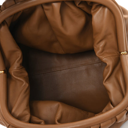 Bottega Veneta Smooth Butter Calf The Pouch Oversized Clutch Teak