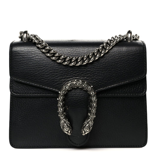 Gucci Calfskin Mini Dionysus Shoulder Bag Black
