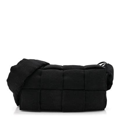 Bottega Veneta Denim Maxi Intrecciato Padded Tech Cassette Bag Black