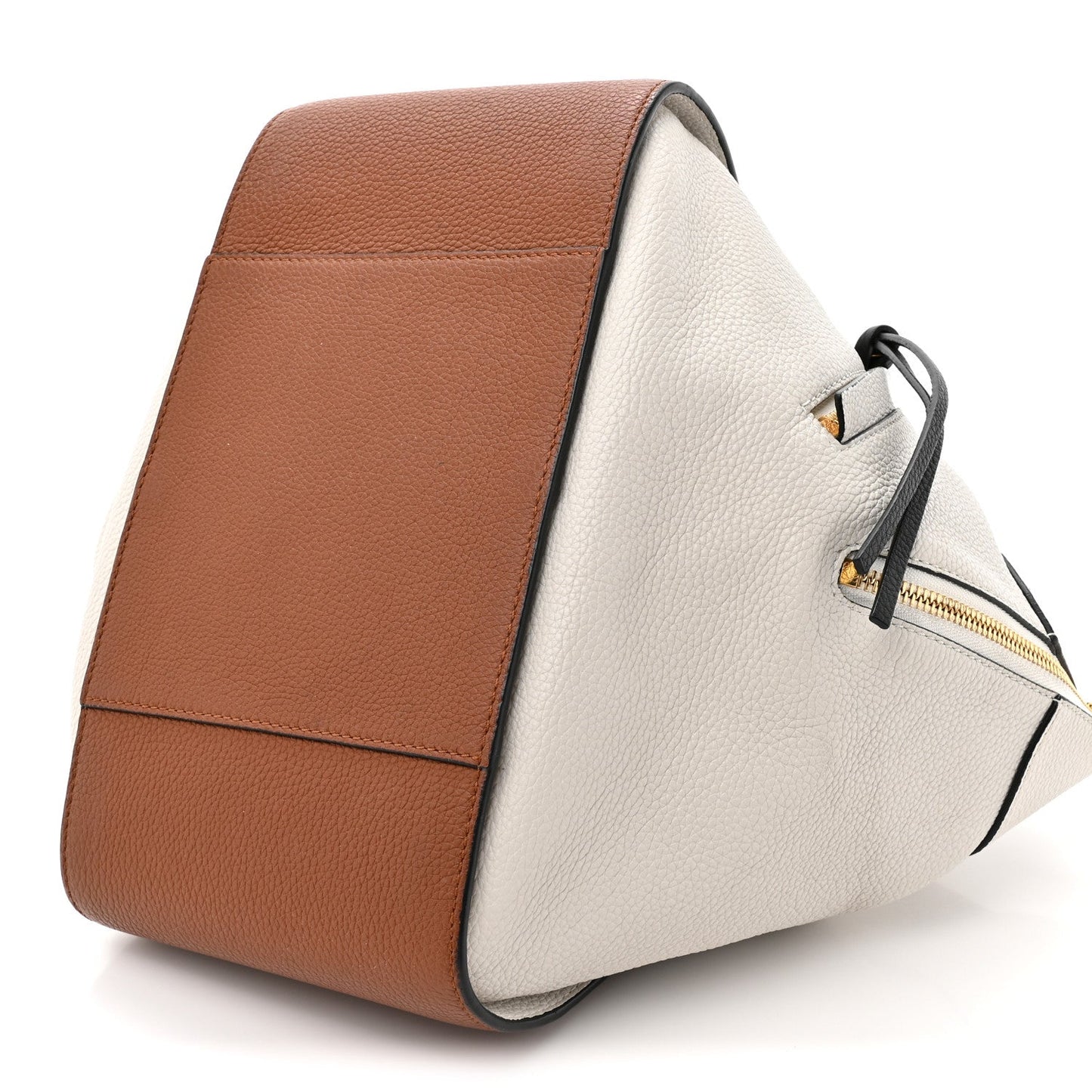 Loewe Calfskin Small Hammock Shoulder Bag Tan Ivory Black