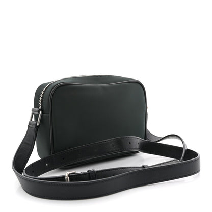 Saint Laurent Lambskin Nylon Small Camp Camera Bag Dark Green
