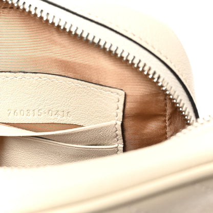 Gucci Sakai Be Green Calfskin Diagonal Stitched Mini Blondie Vertical Shoulder Bag Mystic White