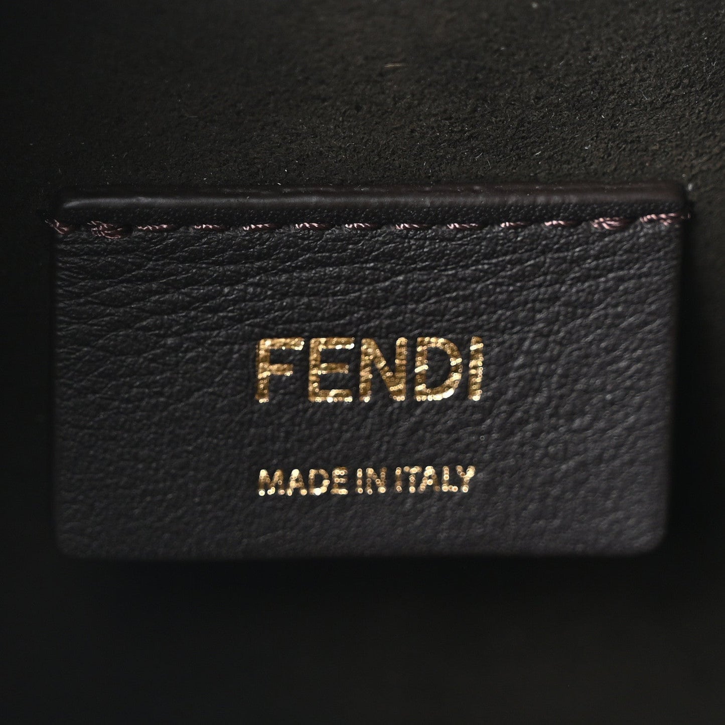 Fendi Chenille Vitello F is Fendi Micro FF Mini Mon Tresor Bucket Bag Verde Inglese
