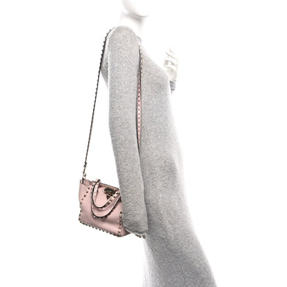 Valentino Garavani Vitello Mini Rockstud Tote Water Rose