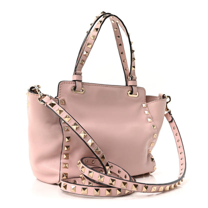 Valentino Garavani Vitello Mini Rockstud Tote Water Rose