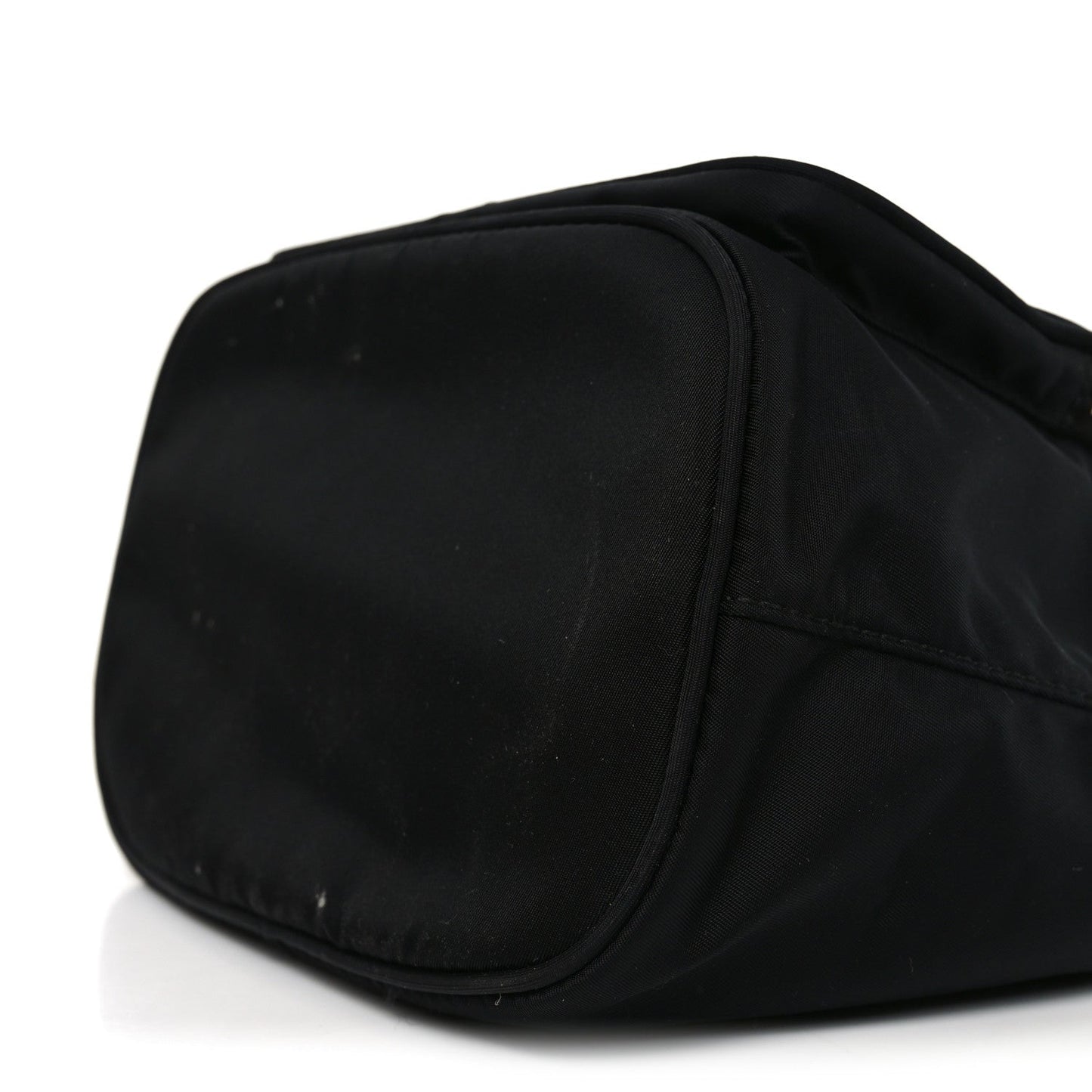 Prada Saffiano Tessuto Nylon Mini Bucket Crossbody Bag Black