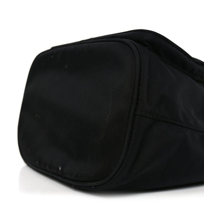 Prada Saffiano Tessuto Nylon Mini Bucket Crossbody Bag Black