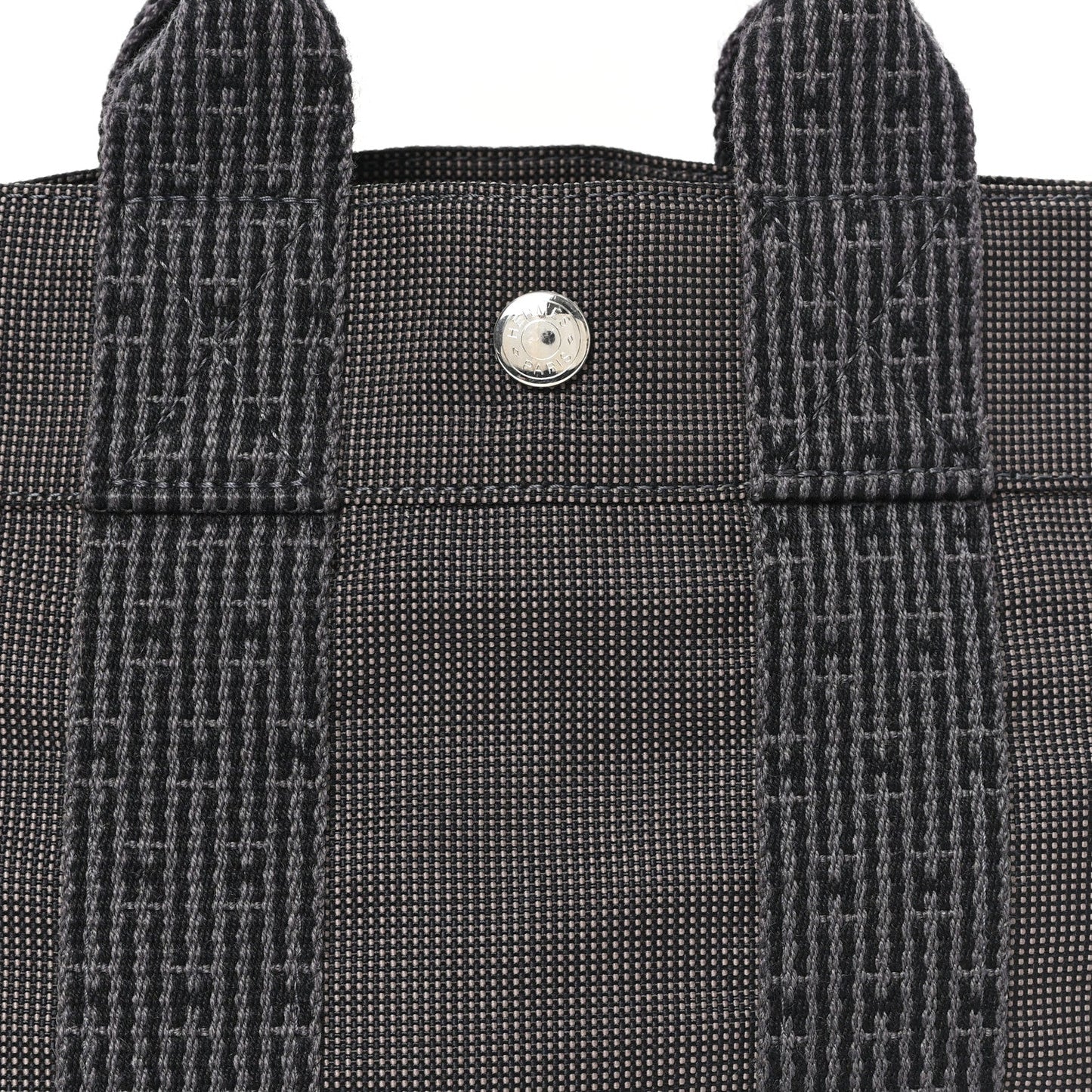 Hermes Canvas Herline PM Tote Grey