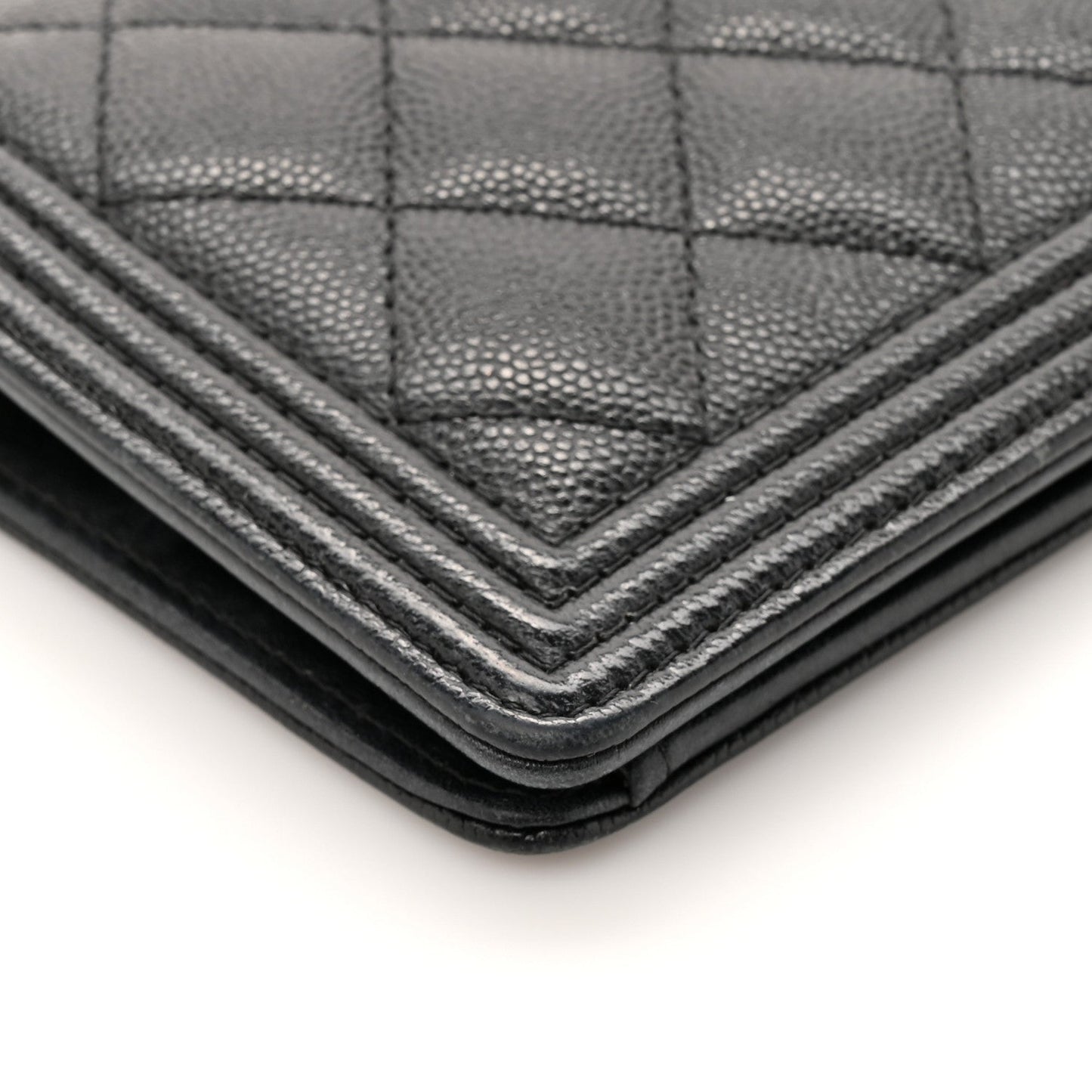 Chanel Caviar Quilted Boy Yen Wallet Black