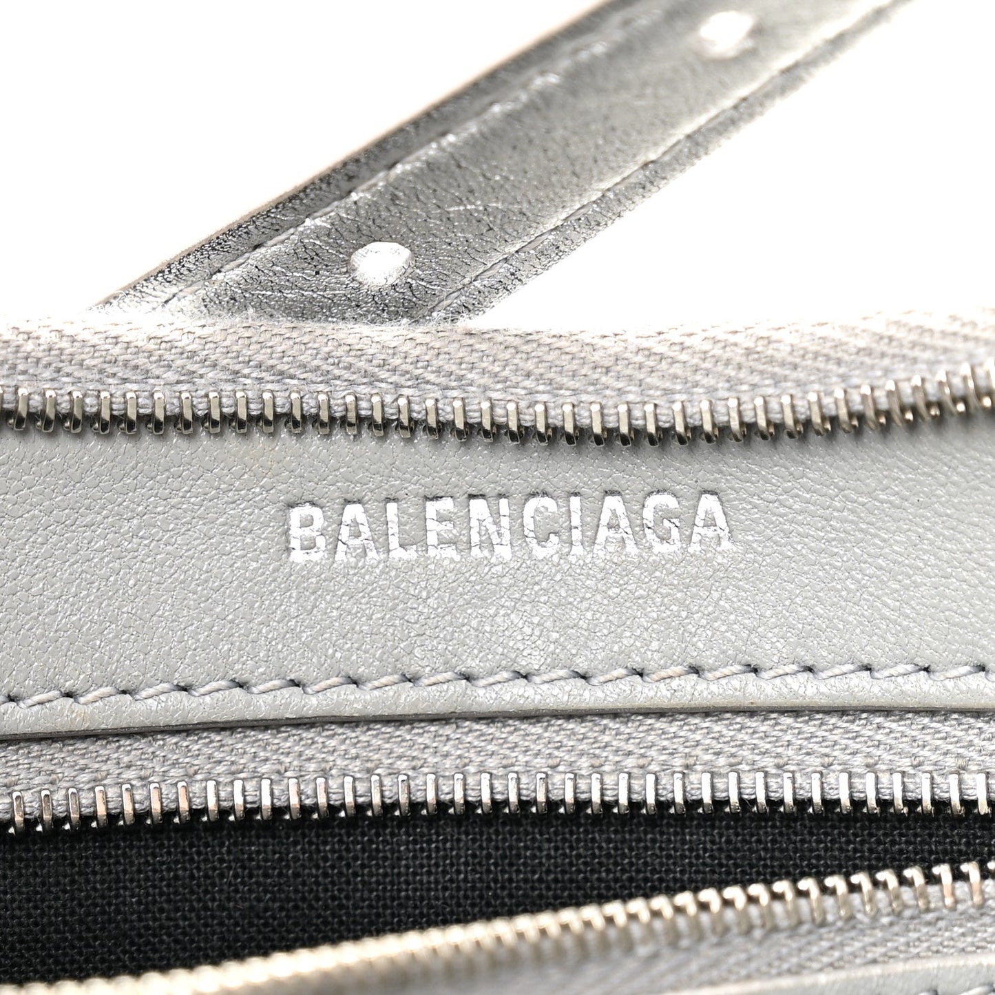 Balenciaga Metallic Calfskin Mary Kate Shoulder Bag Silver