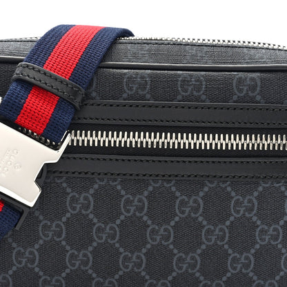Gucci Soft GG Supreme Monogram Web Belt Bag Black Grey