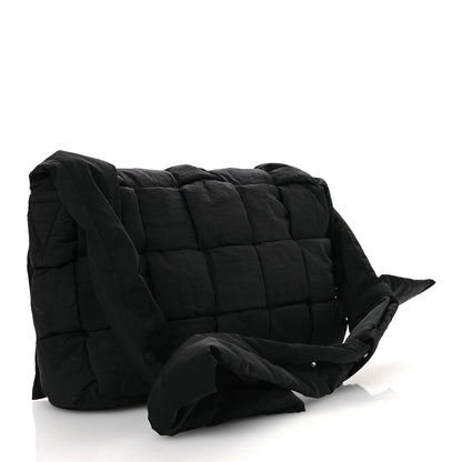 Bottega Veneta Nylon Intrecciato Padded Tech Maxi Cassette Bag Black