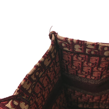 Christian Dior Oblique Large Book Tote Burgundy Multicolor
