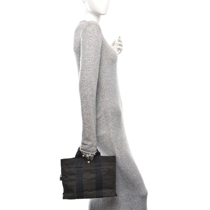 Hermes Canvas Herline PM Tote Grey