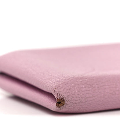 Hermes Chevre Mysore Calvi Card Case Mauve Sylvestre