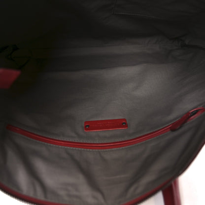 Bottega Veneta Nappa Intrecciato Medium Convertible Tote Burgundy