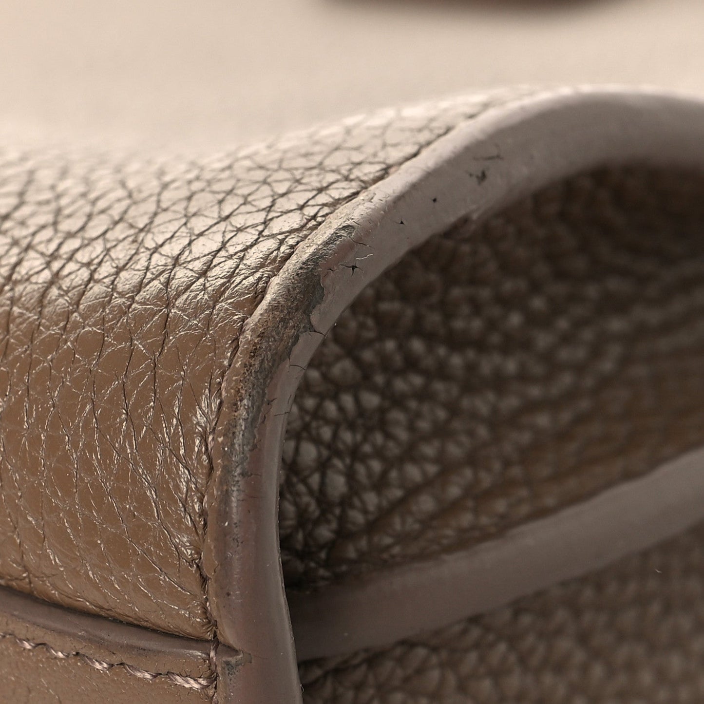 Saint Laurent Grained Calfskin Baby Sac De Jour Souple Taupe