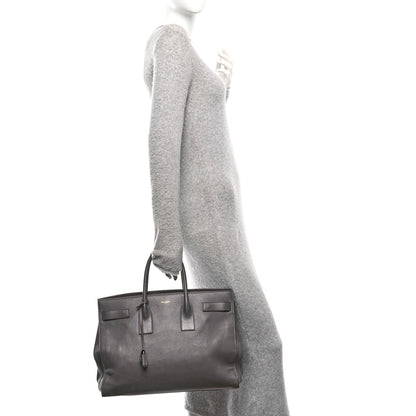 Saint Laurent Calfskin Large Sac de Jour Carryall Grey