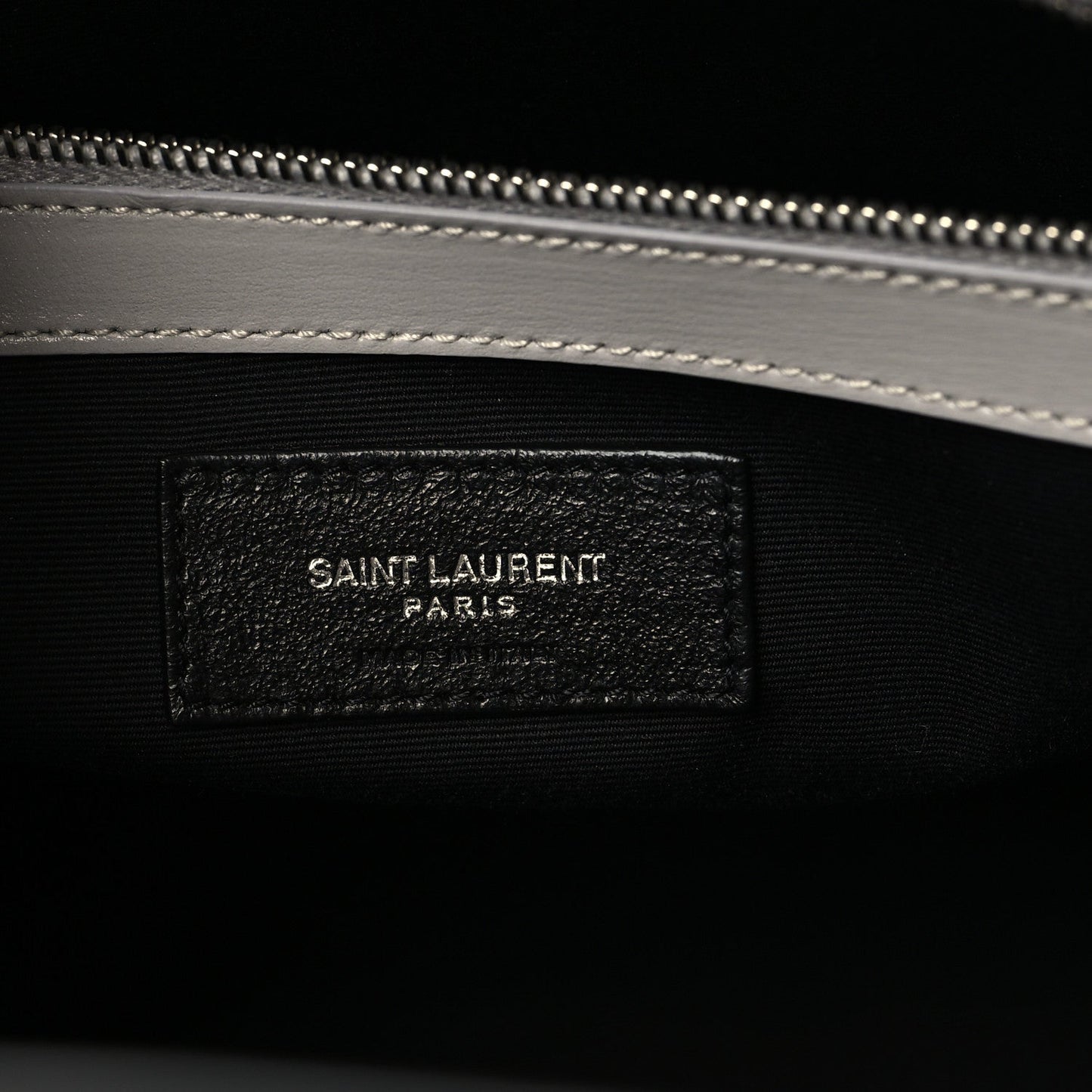Saint Laurent Calfskin Small Manhattan Shopper Tote Granite