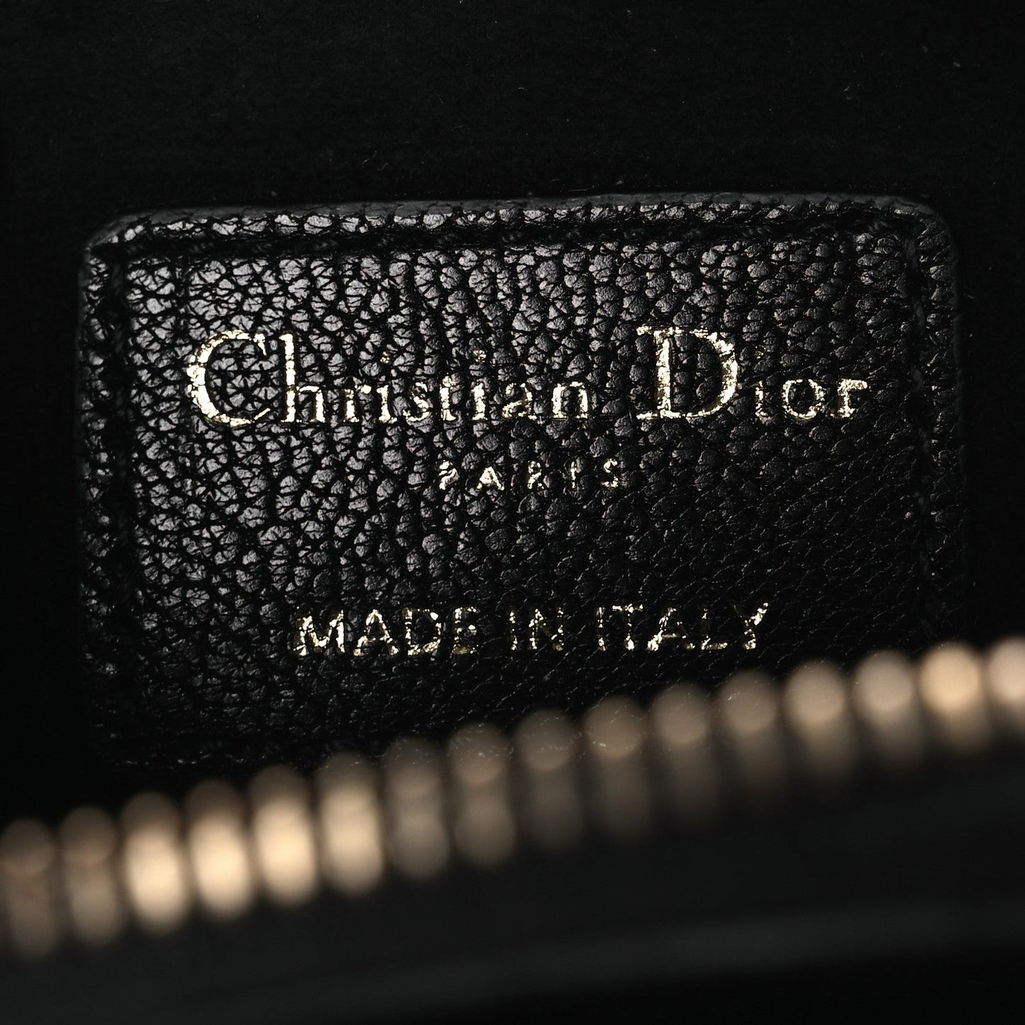 Christian Dior Goatskin Mini Saddle Shoulder Strap Pouch Black