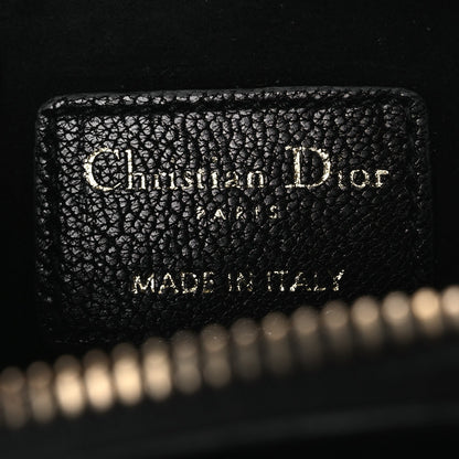 Christian Dior Goatskin Mini Saddle Shoulder Strap Pouch Black