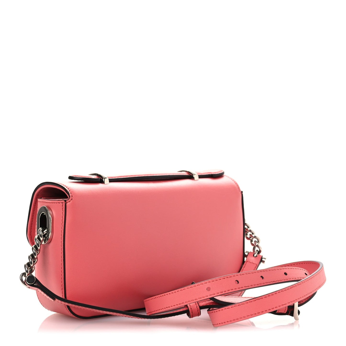 Gucci Senna Calfskin Petite GG Top Handle Shoulder Bag Pink