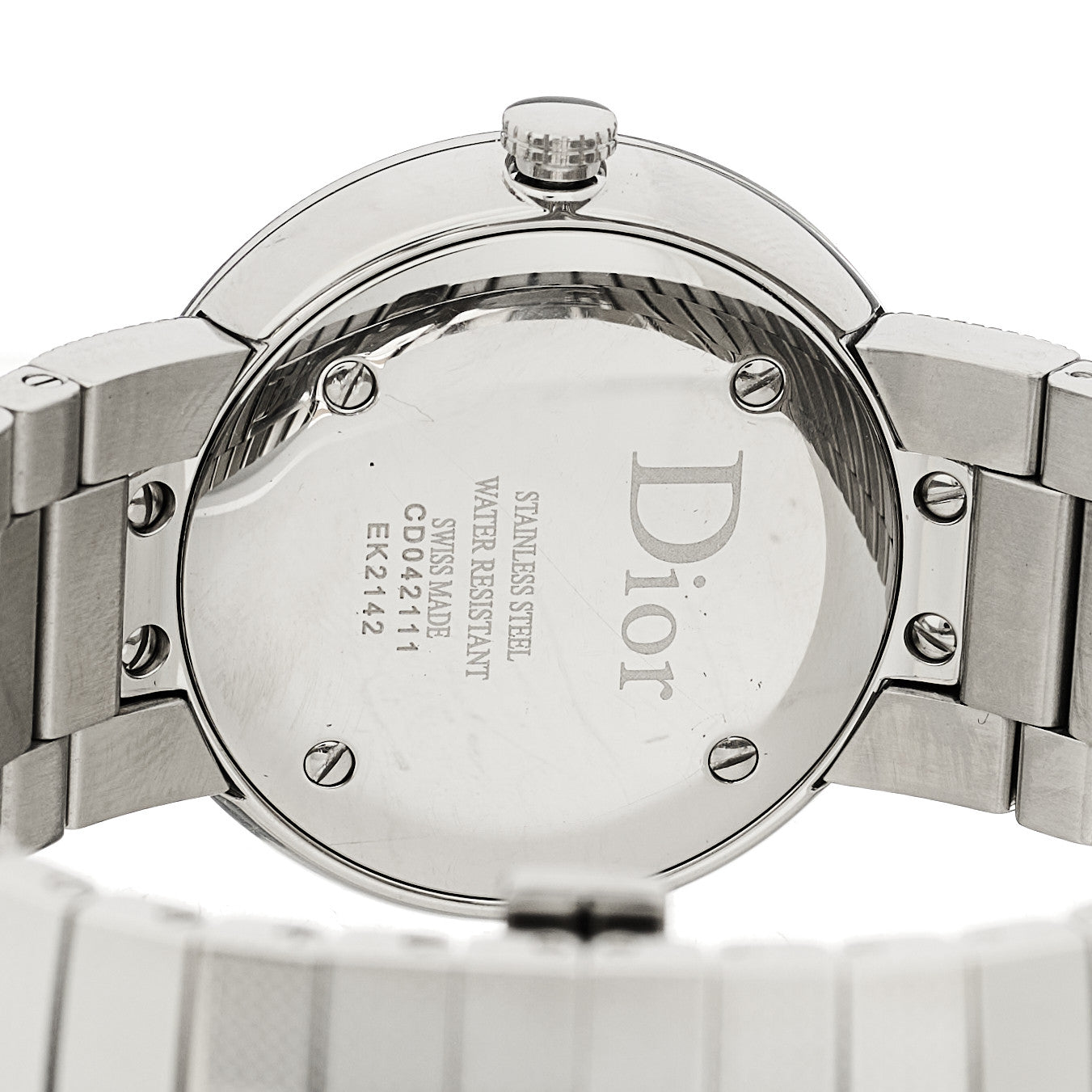 Christian Dior Stainless Steel Diamond Bezel 33mm La D De Dior Quartz Watch