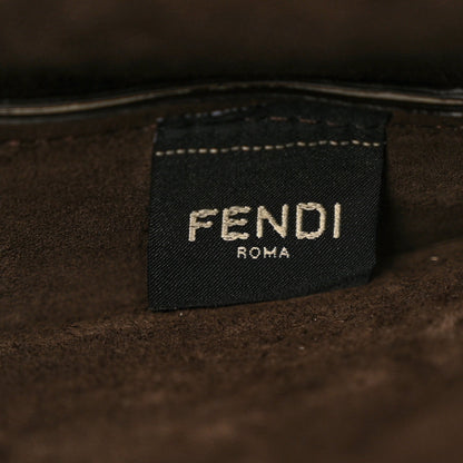 Fendi Vitello Bellagio Medium Fendi Flip Cognac Black