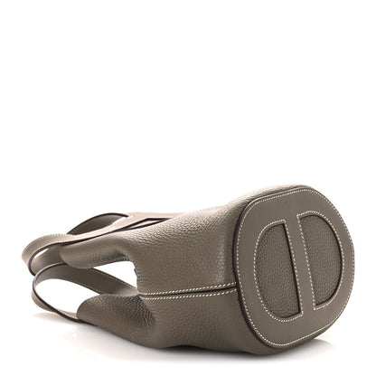 Hermes Taurillon Clemence Swift In-The-Loop 18 Bag Etoupe