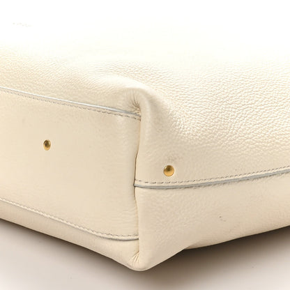 Chloe Grained Calfskin Small Marcie Hobo Bag Sweet Beige