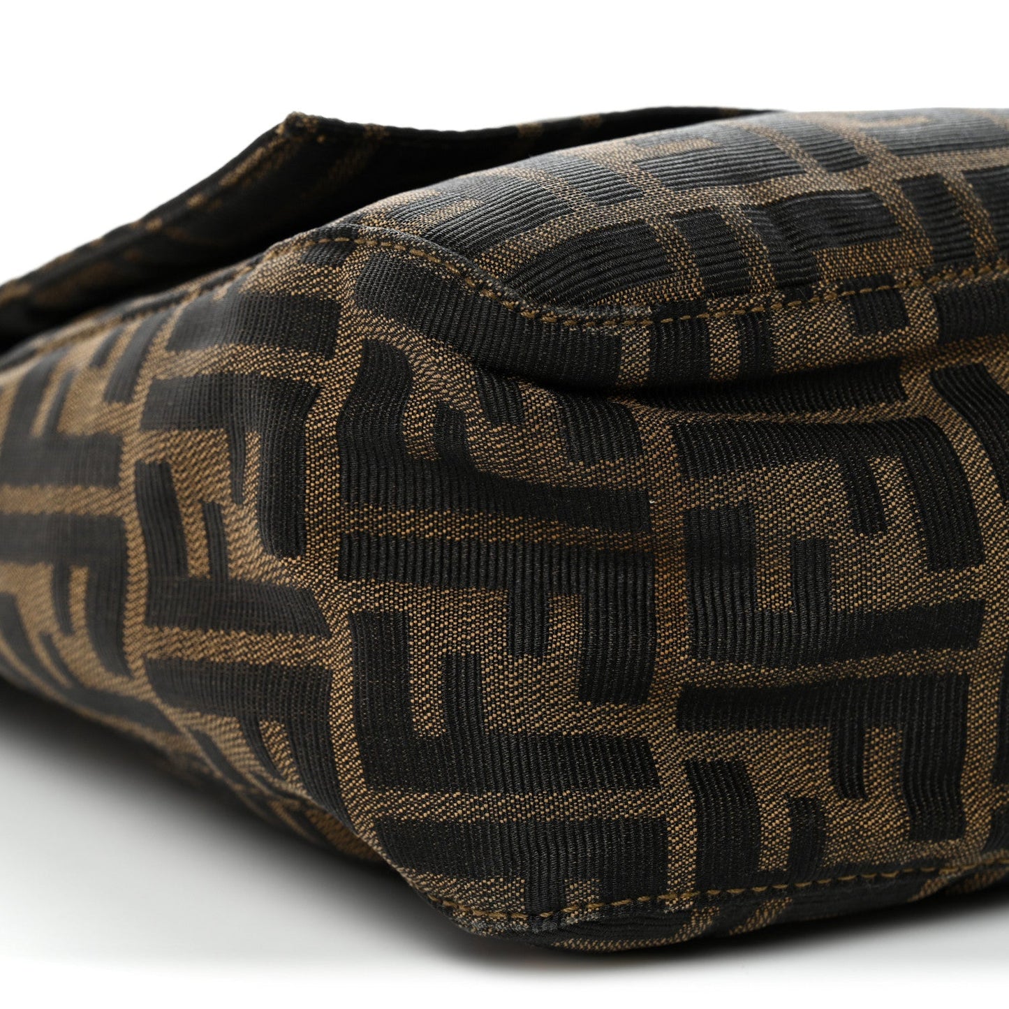 Fendi Zucca Zipped Baguette Tobacco