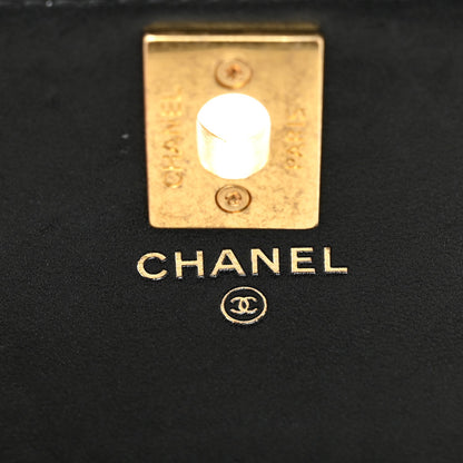 Chanel Lambskin Quilted Pillow Crush Wallet On Chain WOC Black